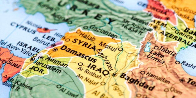 Map of Middle-East. Detail from the World Atlas (Rand Mc. Nally).