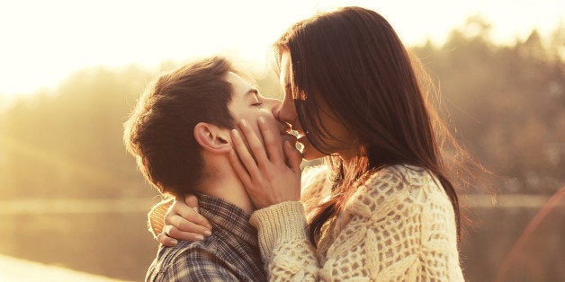Young couple in love outdoor