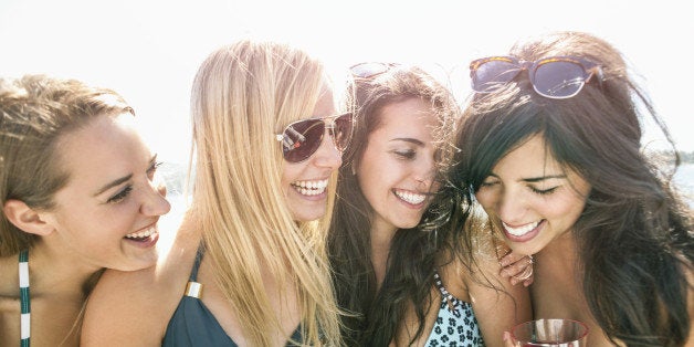 USA, Washington, Bellingham, Portrait of young women having fun