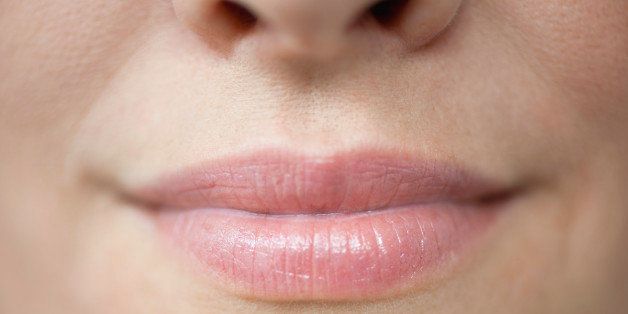 Close up of woman's lips, cropped