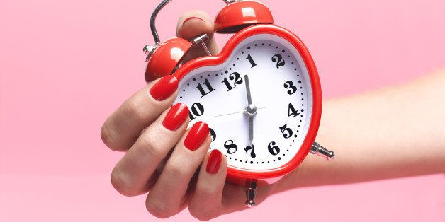 Woman with biological clock ticking