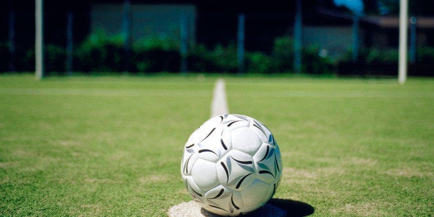 Soccer ball and goal