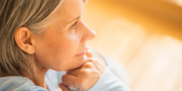 USA, New Jersey, Jersey City, Portrait of pensive woman