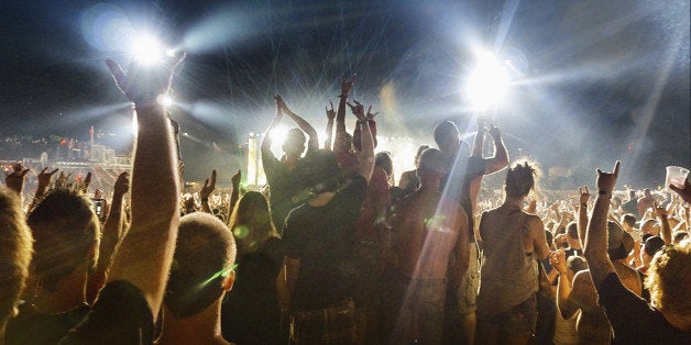 Music concert and crowd. Shot at 1600 iso, grainyâ¦. still print very nicely