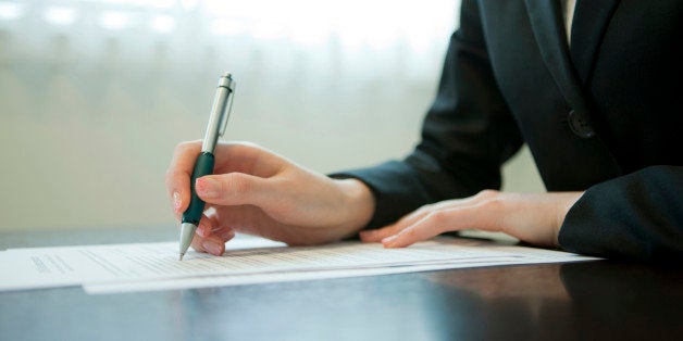 Young woman working in office