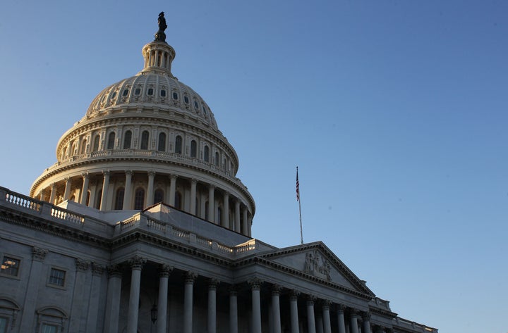 WASHINGTON, DC - JANUARY 24: The U.S. Capitol building stands prior to U.S. President Barack Obama's State of the Union speech on January 24, 2012 in Washington, DC. Obama said the focal point his speech is the central mission of our country, and his central focus as president, including 'rebuilding an economy where hard work pays off and responsibility is rewarded.' (Photo by Mark Wilson/Getty Images)