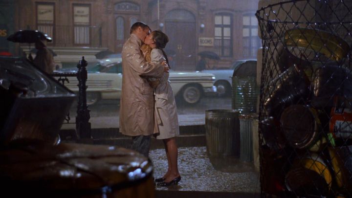 1 Kiss between Audrey Hepburn and George Peppard at Breakfast at Tiffany's. | date 1961 | source Breakfast at Tiffany's trailer | ... 