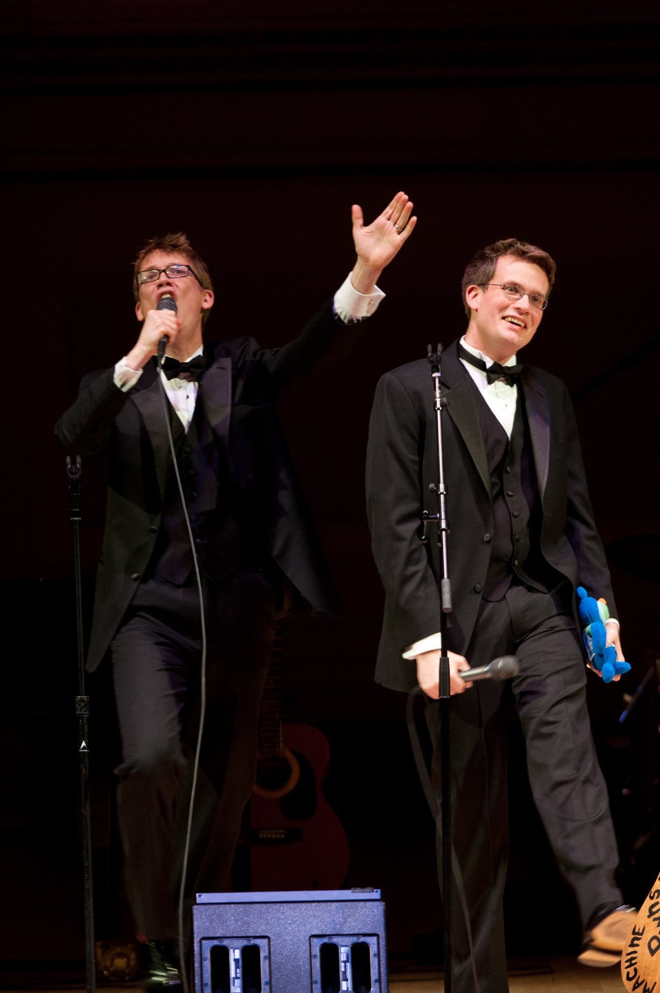 Hank Green (left) with John Green 