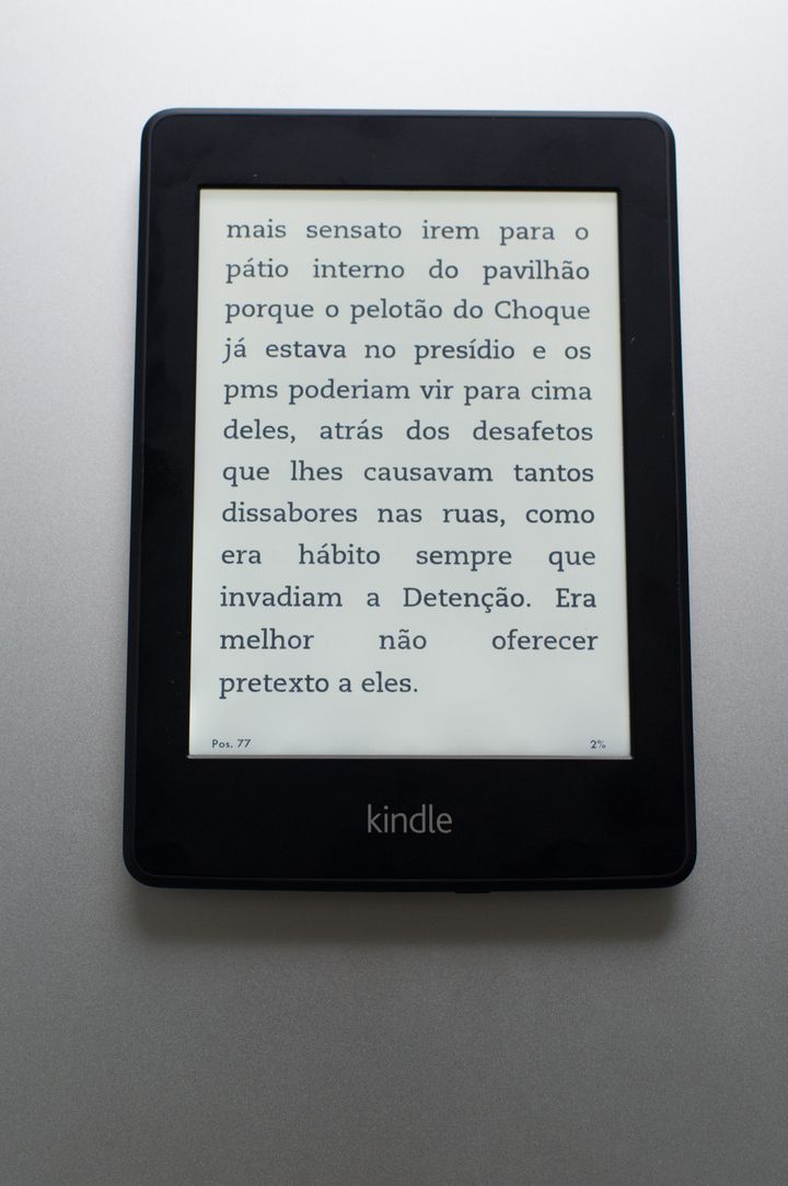 View of an Amazon's Kindle reader --which will be sold in 299 Reais (150 dolars) for the Brazilian market-- in Sao Paulo, Brazil on March 15, 2013. AFP PHOTO/Yasuyoshi CHIBA (Photo credit should read YASUYOSHI CHIBA/AFP/Getty Images)