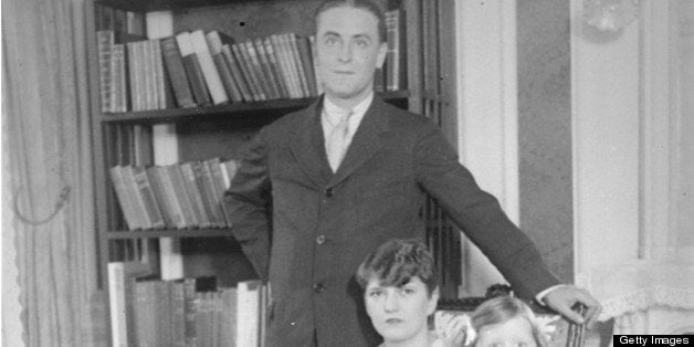 Family portrait of the writer F Scott Fitzgerald (1896 - 1940), his wife Zelda (1900 - 1948), and daughter Frances 'Scottie'