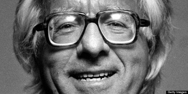 Author Ray Bradbury attends Nineth Annual Hemingway Contest on March 10, 1986 at Harry's Bar and Grill in Century City, California.