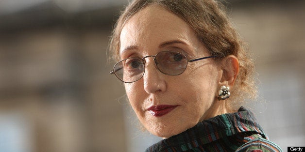 EDINBURGH, SCOTLAND - AUGUST 20: Joyce Carol Oates, acclaimed US Novelist, appears at a photocall prior to participating in the Edinburgh International Book Festival 2012 on August 20, 2012 in Edinburgh, Scotland. Edinburgh is the world's first UNESCO City of Literature, and this year approximately 800 authors will participate in the literary festival. (Photo by Jeremy Sutton-Hibbert/Getty Images)