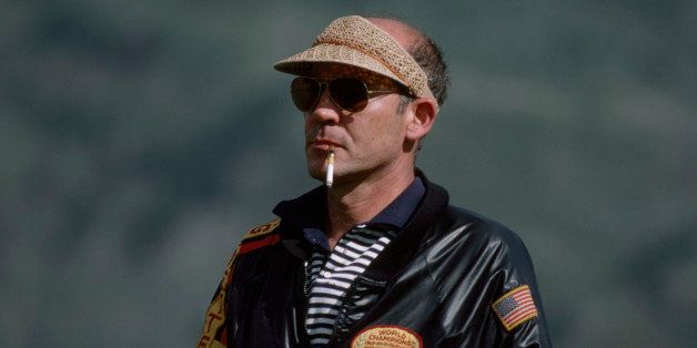 UNITED STATES - SEPTEMBER 14: Legendary journalist and writer Hunter Thompson plays golf. Aspen, Colorado. (Photo by Jodi Cobb/National Geographic/Getty Images)