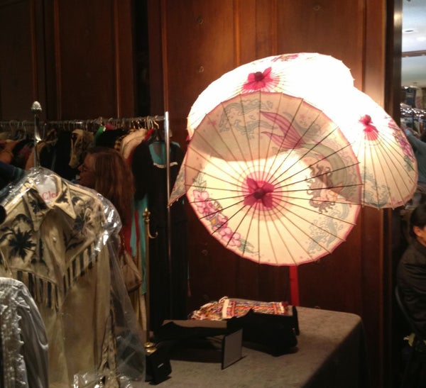 In addition to carving pumpkins, you can also use parasols for lighting (although take care to be mindful of fire hazards).

