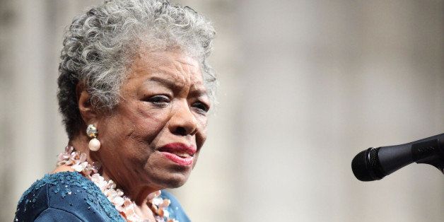 NEW YORK - FEBRUARY 24: Writer Maya Angelou attends the memorial celebration for Odetta at Riverside Church on February 24, 2009 in New York City. (Photo by Astrid Stawiarz/Getty Images)