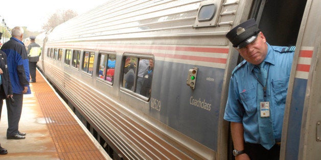 BRUNSWICK, ME - MAY 11: General view of the Brunswick train station during Amtrak National Train Day at Brunswick Station on