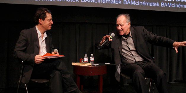 NEW YORK, NY - MARCH 01: Paul Holdengraber and Werner Herzog attends 'The White Diamond' screening at the BAM Rose Cinemas on March 1, 2012 in the Brooklyn borough of New York City. (Photo by Rahav Segev/Getty Images)