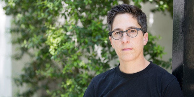 CHARLESTON, SC-APRIL, 21: Alison Bechdel at a rehearsal as cast members of the musical of her memoir, 'Fun Home', prepare for a performance of selected songs to be delivered in support of protesters at the College of Charleston after proposed state budget cuts were approved in response to 'Fun Home' being offerred as summer reading at the College of Charleston, at the Meminger Auditorium on Monday, April 21, 2014 in Charleston, SC. (Photo by Alice Keeney/For The Washington Post via Getty Images)