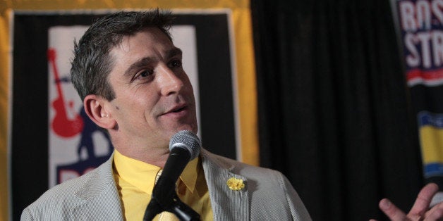 BOSTON - MAY 30: Poet Richard Blanco at the Boston Strong pre-show press conference at the TD Garden. (Photo by Bill Greene/T