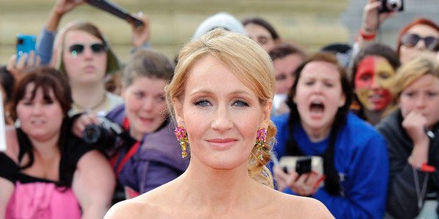 British author JK Rowling arrives in Trafalgar Square, central London, for the world premiere of Harry Potter and The Deathly Hallows: Part 2, the last film in the series, Thursday, July 7, 2011. (AP Photo/Jonathan Short)