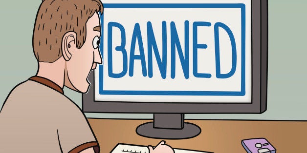 This is the illustration about banning in the internet