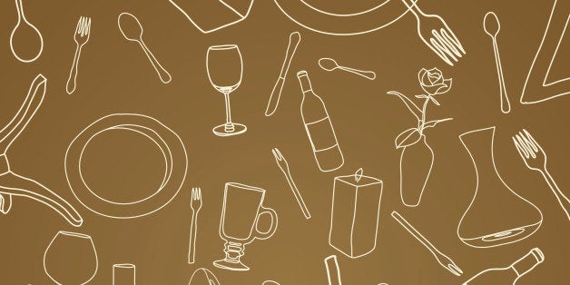 An useful set of fine dining related elements great for backgrounds or individual placements and abstract designs.