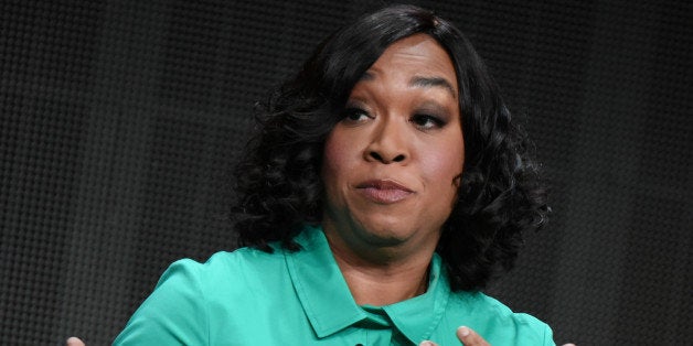 Creator/executive producer Shonda Rhimes speaks onstage during the "Greyâs Anatomy,â âScandal,â âHow to Get Away with Murder" panel at the Disney/ABC Summer TCA Tour held at the Beverly Hilton Hotel on Tuesday, August 4, 2015 in Beverly Hills, Calif. (Photo by Richard Shotwell/Invision/AP)