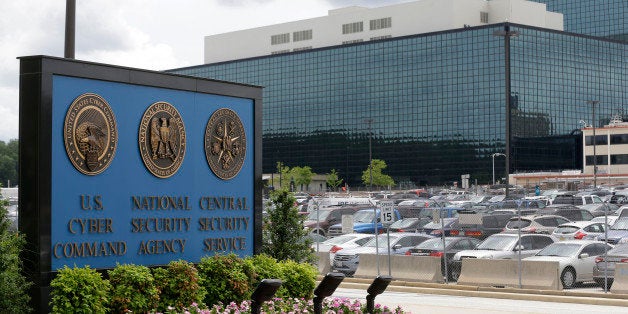 FILE - This Thursday, June 6, 2013 file photo shows the National Security Administration (NSA) campus in Fort Meade, Md. The American Civil Liberties Union, Wikimedia and other groups are suing the National Security Agency over its surveillance practices. The lawsuit says the agency violates the free speech and privacy rights of Americans by tapping into the U.S. internet backbone to monitor online communications. (AP Photo/Patrick Semansky, File)