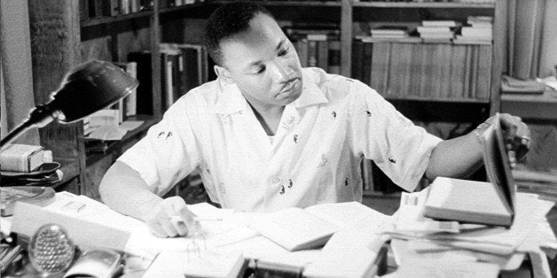 MONTGOMERY, AL - MAY 1956: Civil rights leader Reverend Martin Luther King, Jr. relaxes at home in May 1956 in Montgomery, Alabama. (Photo by Michael Ochs Archives/Getty Images)