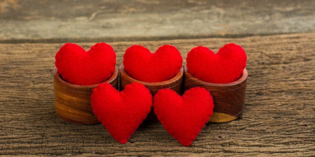 valentine heart and love wooden ...