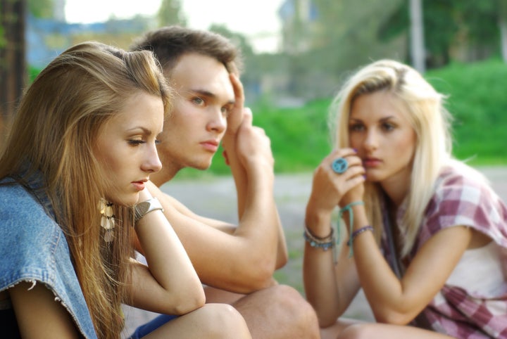 Fashion shot of a trendy group of young people