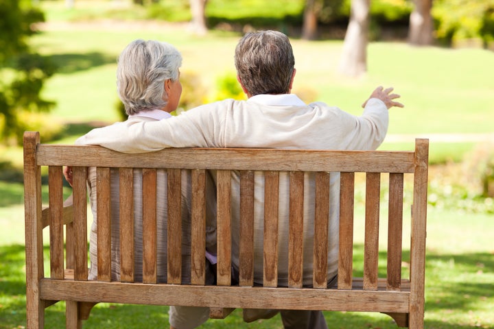 Lovers on the bench