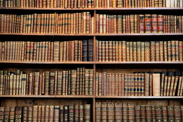 Old books in the Library of Vienna.