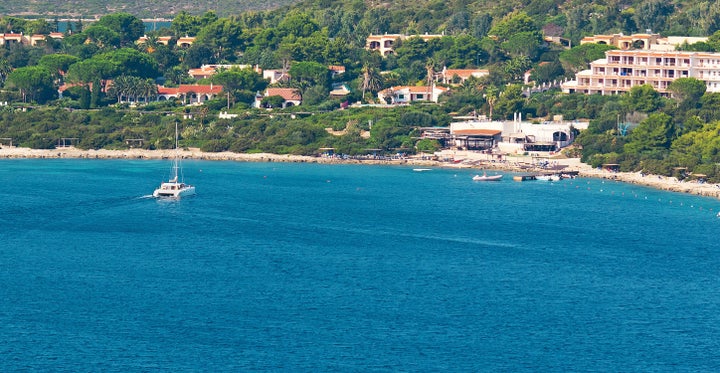 boat reaching the sardinia...