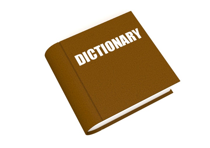 dictionary in brown