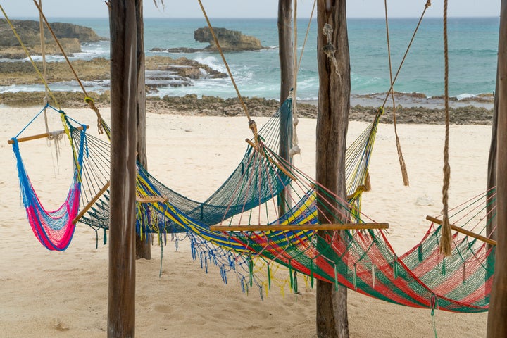 beach in cozumel on a rainy day