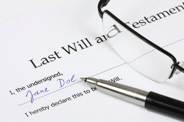 last will and testament with a...