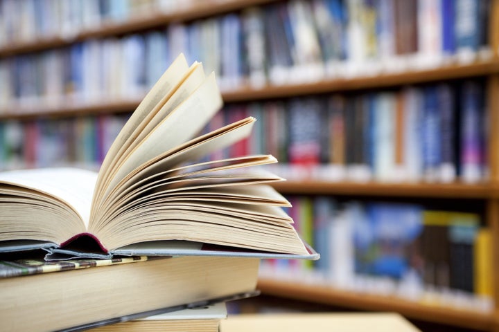 Education book on table in library