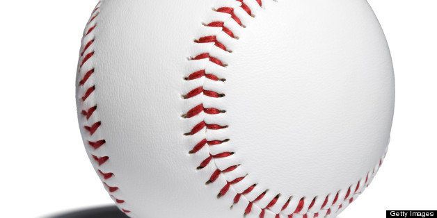Cut out of Baseball on White background