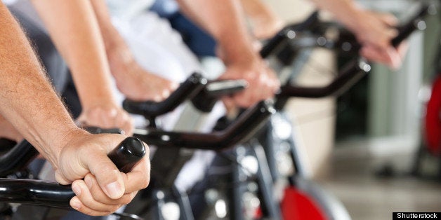 many hands on bikes in fitness...