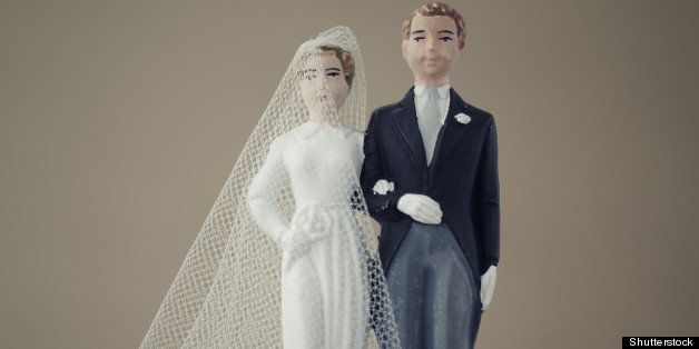 vintage wedding cake dolls