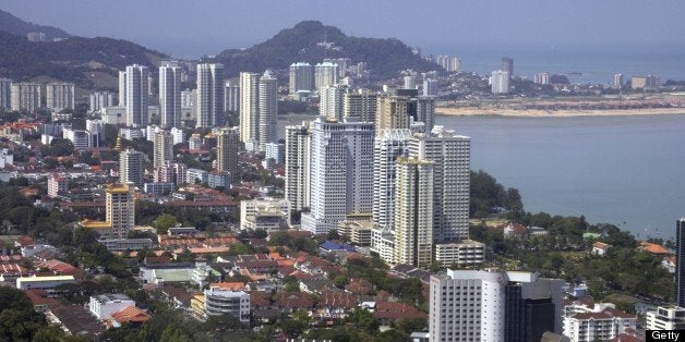 Georgetown Skyline from The Komtar Tower, Penang, Malaysia