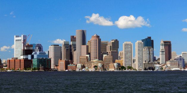 boston skyline and harbor