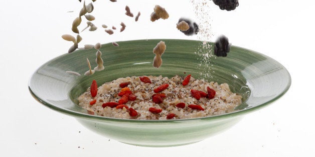 TORONTO, ON - FEBRUARY 11:The benefits and drawbacks of the toppings we put on our cereal and yogurt, such as oatmeal, nuts,
