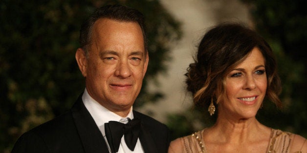 LONDON, ENGLAND - FEBRUARY 16: Tom Hanks and Rita Wilson attend an official dinner party after the EE British Academy Film Awards at The Grosvenor House Hotel on February 16, 2014 in London, England. (Photo by Chris Jackson/Getty Images)