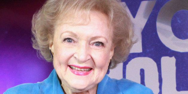 LOS ANGELES, CA - NOVEMBER 17: (EXCLUSIVE ACCESS) Betty White visits the Young Hollywood Studio on November 17, 2013 in Los Angeles, California. (Photo by Mary Clavering/Young Hollywood/Getty Images)