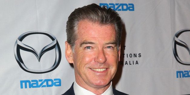MELBOURNE, AUSTRALIA - MAY 15: Pierce Brosnan arrives at the National Gallery of Victoria for the Opening Night of the Italian Masterpieces Exhibition on May 15, 2014 in Melbourne, Australia. (Photo by Scott Barbour/Getty Images)