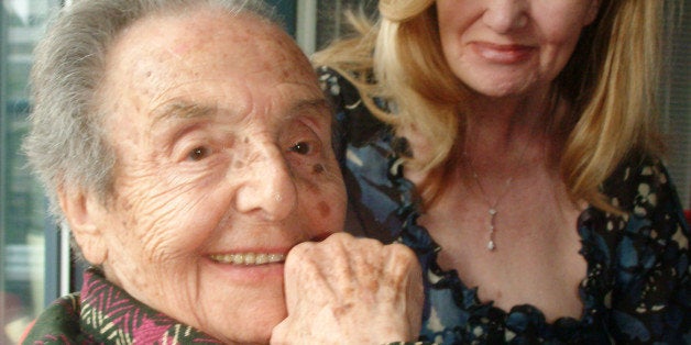 Alice Herz-Sommer, believed to be the oldest-known survivor of the Holocaust, who died in London on Sunday morning at the age of 110, pictured in this Aug. 2007 photo with Caroline Stoessinger who compiled Herz-Sommers' memories in a book, A Century of Wisdom. Born in 1903 Prague to a family of Jewish intellectuals and musicians, Alice Herz-Sommer socialised with the likes of Kafka and Brod. But in 1943, Alice, a prominent concert pianist, her husband and young son, were deported to Theresienstadt concentration camp. (AP Photo/ Polly Handcock)