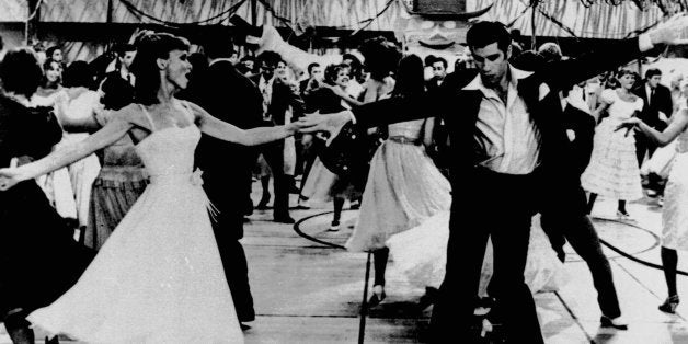 John Travolta and Olivia Newton-John are two of the stars in the "Grease Day, U.S.A." special that aired on KTLA (Channel 5), May 18, 1979. The hour-long program highlighted the hit musical film "Grease." (AP Photo/ho)