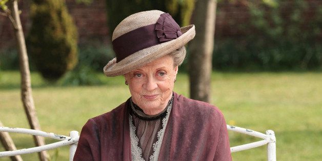 In this image released by PBS, Maggie Smith as the Dowager Countess Grantham, is shown in a scene from the second season on "Downton Abbey." Smith was nominated for a Golden Globe award for best supporting actress in mini-series or TV movie for her role in the series, Thursday, Dec. 13, 2012. The 70th annual Golden Globe Awards will be held on Jan. 13. (AP Photo/PBS, Carnival Film & Television Limited 2011 for MASTERPIECE, Nick Briggs)